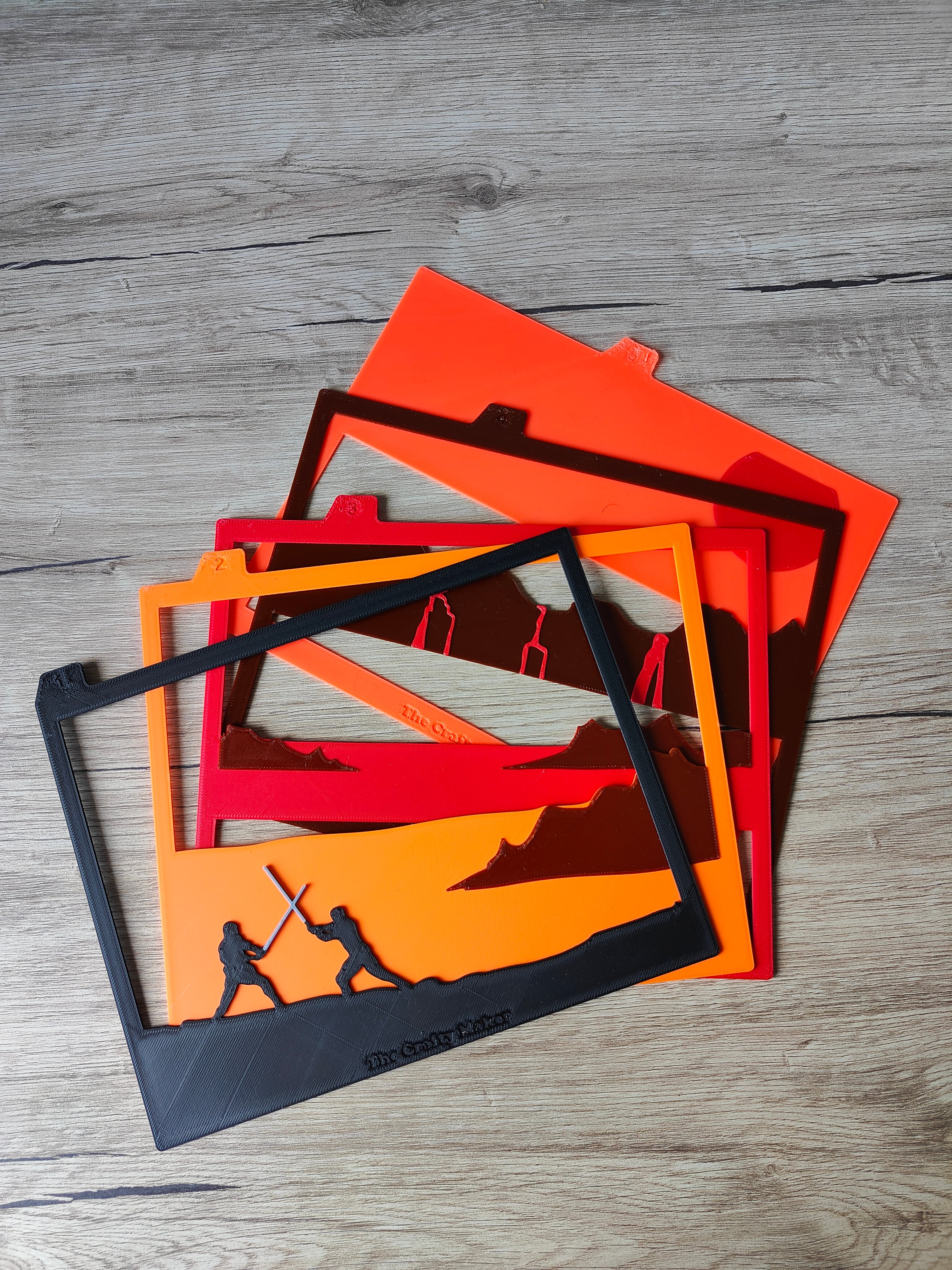 Star Wars Duel On Mustafar Shadow Box 3d model
