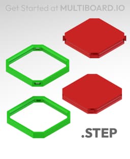 Multibin Plate - STEP Multiboard Remixing Files 3d model