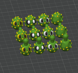 Cactus SnapBeads - Buildable Flexi Cactus Fidget, Sensory Toy & Keychain Versions STL/3MF 3d model
