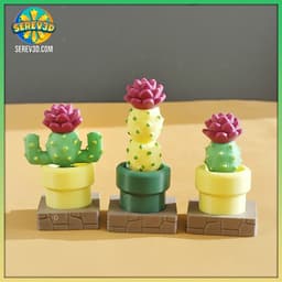 Cactus SnapBeads - Buildable Flexi Cactus Fidget, Sensory Toy & Keychain Versions STL/3MF 3d model