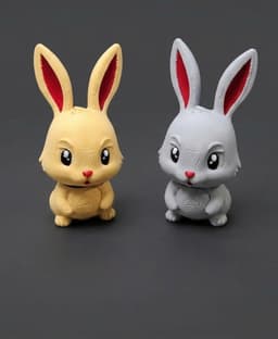 Bunny flexi and fridge magnet 3d model