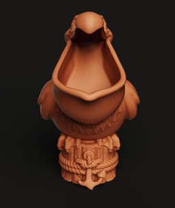 Pelican Planter Pot STL | Animal 3D Print | Garden Decor 3d model