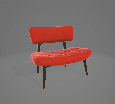 SheenChair_Red.glb 3d model