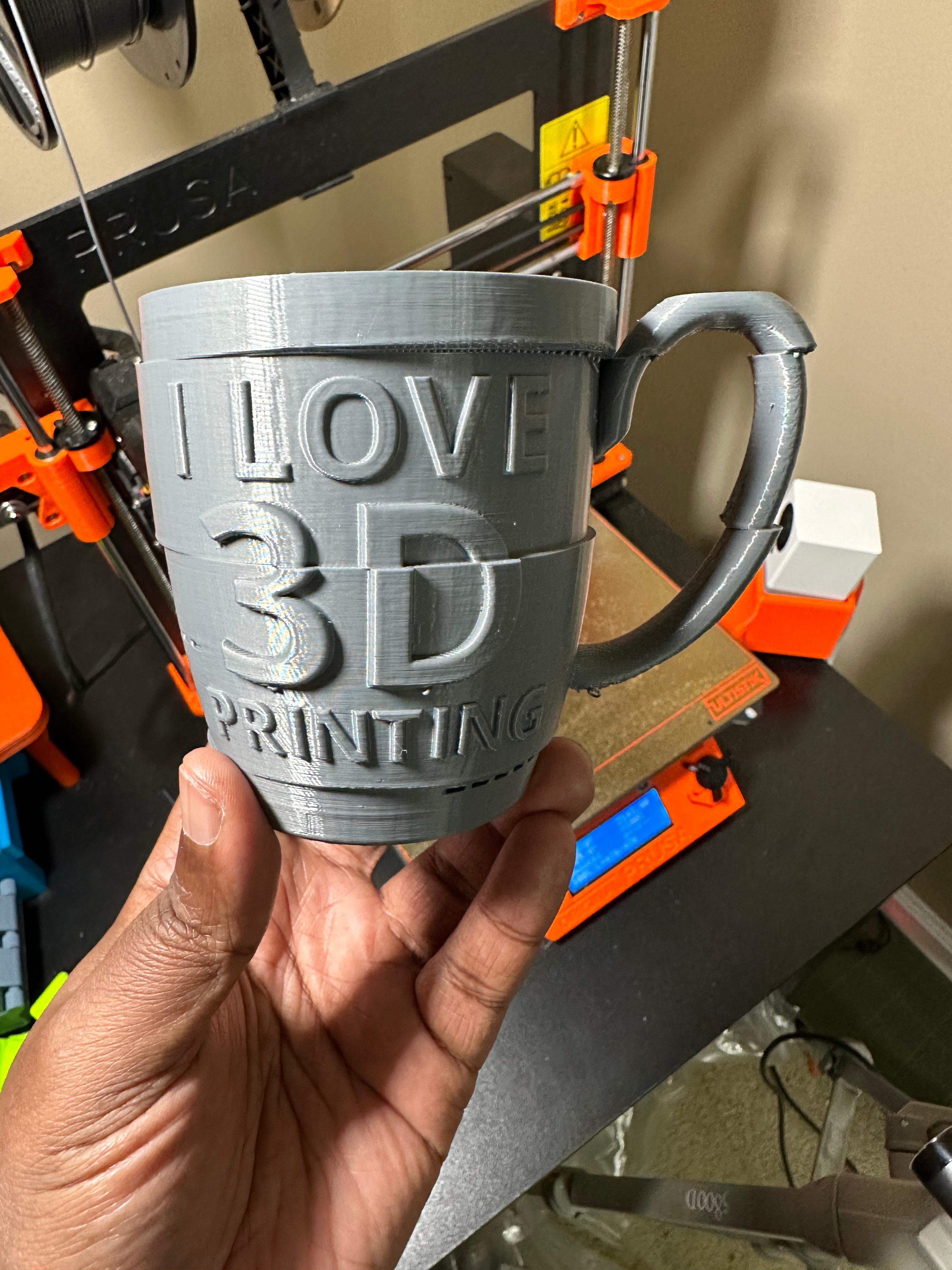 I Love 3D Printing Gag Gift Mug - I love 3d printing and I love this model! - 3d model