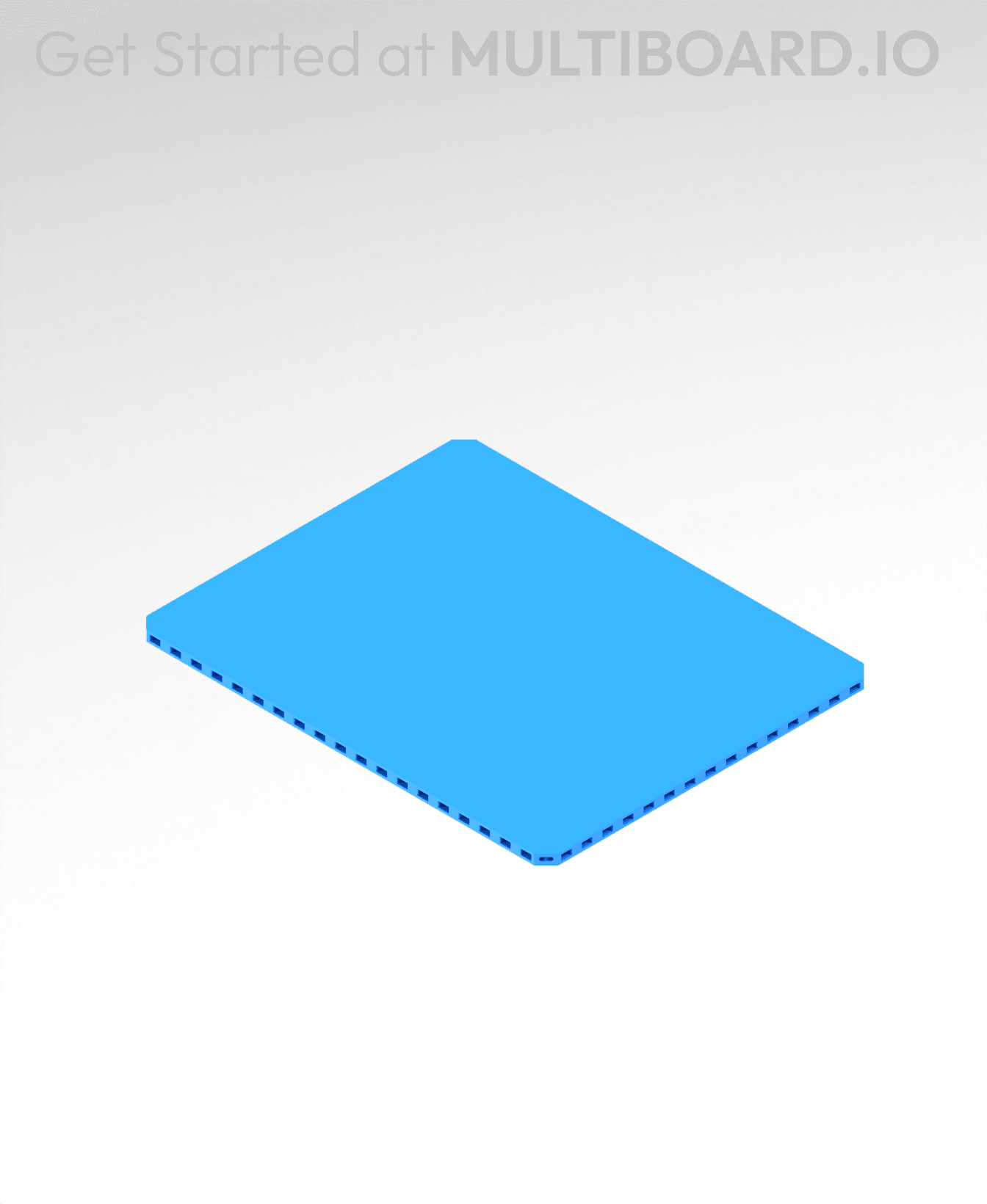 10x8 MU - Plain - MultiBoard Plate 3d model
