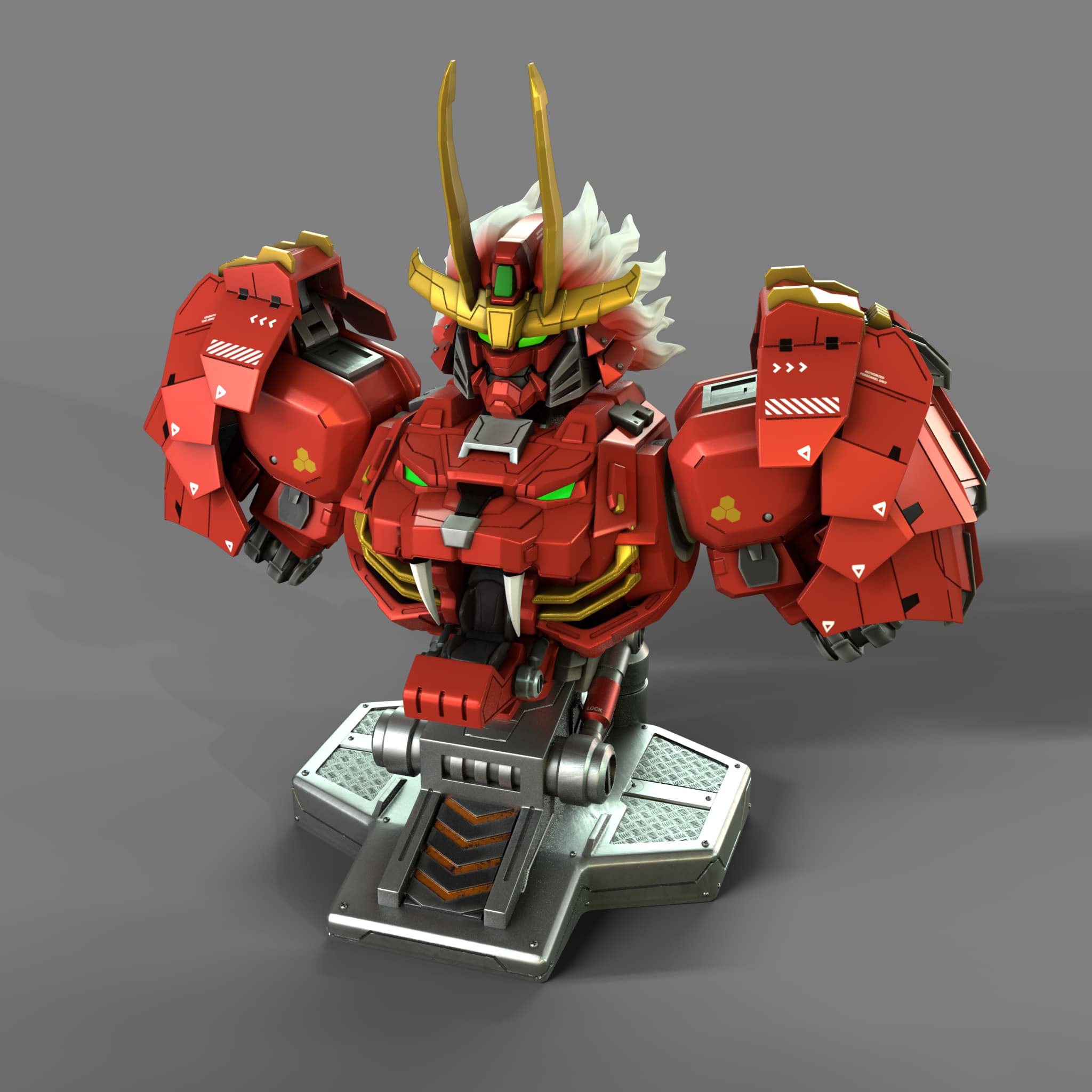 Shingen Takeda Bust 3d model