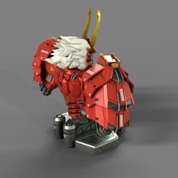 Shingen Takeda Bust 3d model