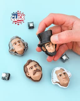 Mount Rushmore Presidents Collection | Washington, Jefferson, Lincoln & Roosevelt Fidget Clickers 3d model