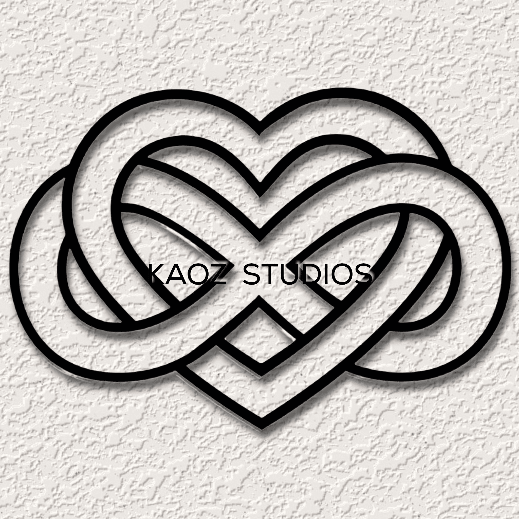infinity wall art infinite love wall decor hearts intertwined decoration 3d model