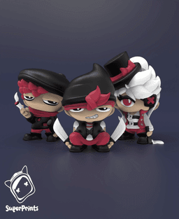 Bandits (Gangster, Pirate & Runaway) - Easy Multicolor FDM RPG Minis (No supports) 3d model