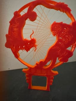 tigre drago la sfida string art 3d model
