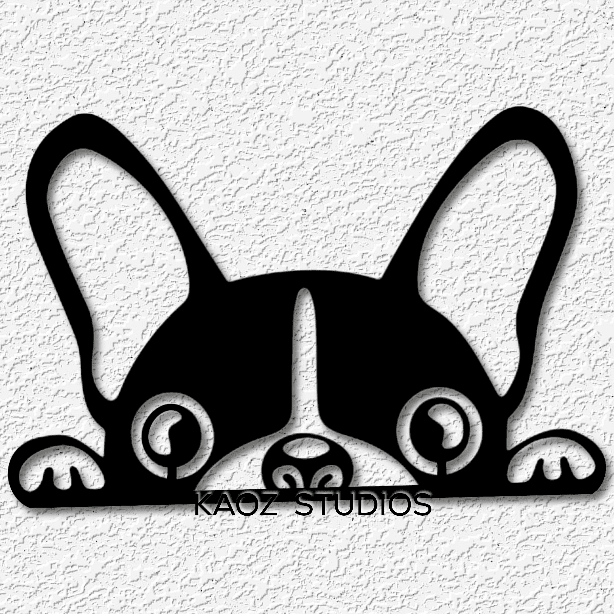 boston terrier wall art kawaii wall decor dog decoration 3d model