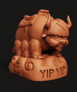 Appa Sky Bison Statue | Avatar The Last Airbender Figure | Yip Yip 3D Print 3d model