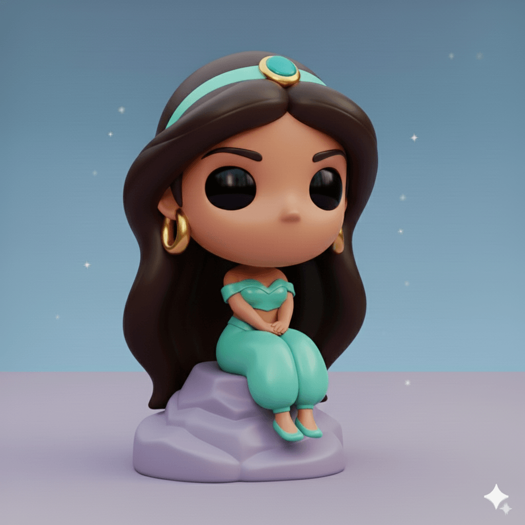 PRINCESS JASMINE KAWAII CHIBI – 3D COLLECTIBLE FIGURE (STL FILE) 3d model