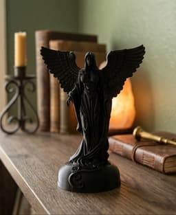 Dark Angel Statue – Gothic Winged Sculpture 3d model