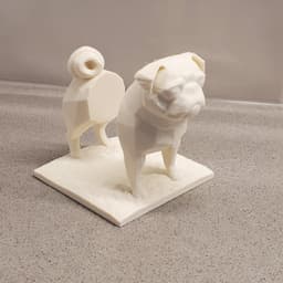 Pug Letter Holder 3d model