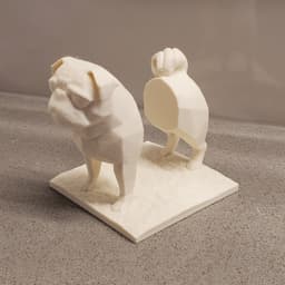 Pug Letter Holder 3d model