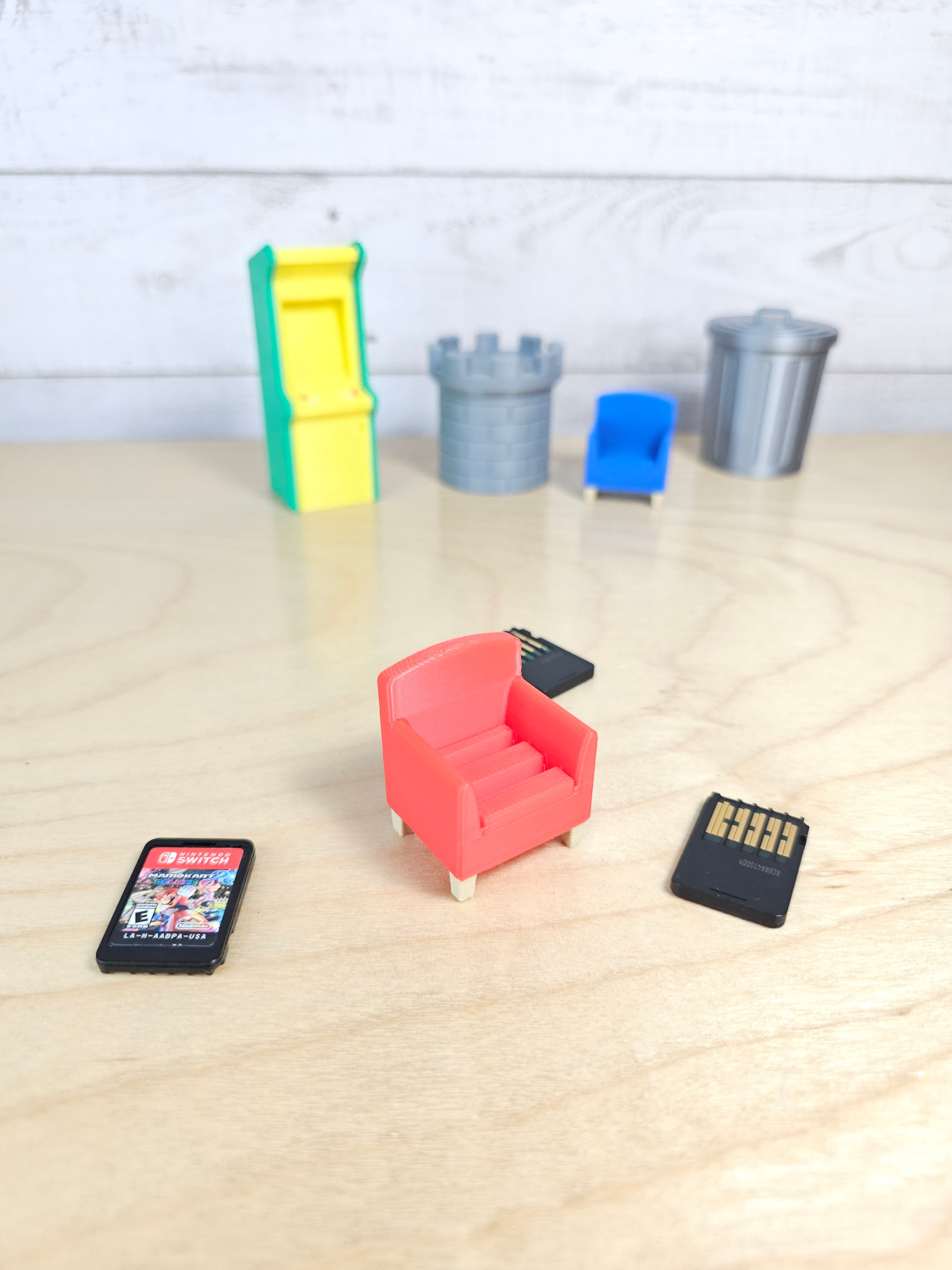 Cute Mini Nintendo Switch 2 Game Cartridge Holder Couch - All Switch Game Compatible 3d model