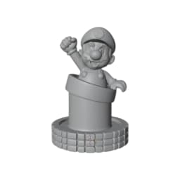 Super Mario STL File – Mario Pipe Jump 3D Print – Nintendo Scene Figurine 3d model
