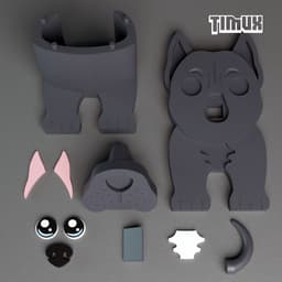 PITBULL GLASSES HOLDER 3d model