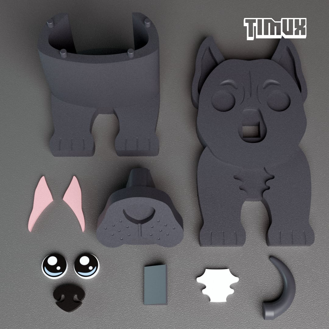 PITBULL GLASSES HOLDER 3d model