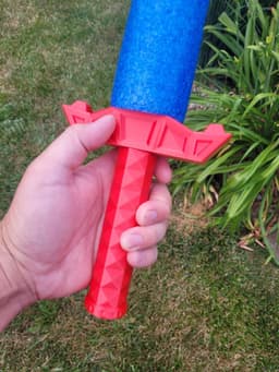 Pool Noodle Sword - Knurled Dagger 3d model