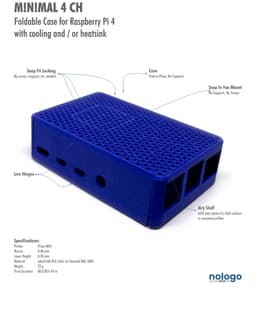 M!N!MAL 4 CH - Raspberry Pi 4 Case 3d model