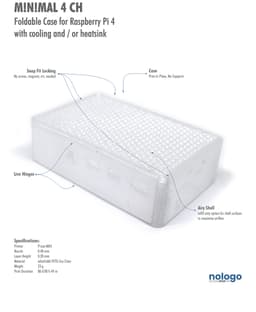 M!N!MAL 4 CH - Raspberry Pi 4 Case 3d model