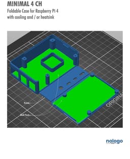 M!N!MAL 4 CH - Raspberry Pi 4 Case 3d model
