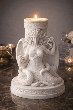 Medusa Candle Holder STL | Gorgon Queen Fantasy Decor 3d model