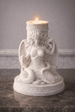 Medusa Candle Holder STL | Gorgon Queen Fantasy Decor 3d model