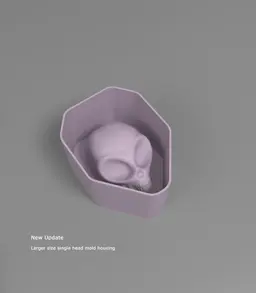 Alien Skull Ice Cube Mold Housing _ to create silicone ice mold 3d model