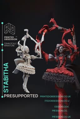 Bladed Jester - Circus of horrors - PRESUPPORTED - 32mm Scale 3d model