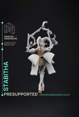 Bladed Jester - Circus of horrors - PRESUPPORTED - 32mm Scale 3d model