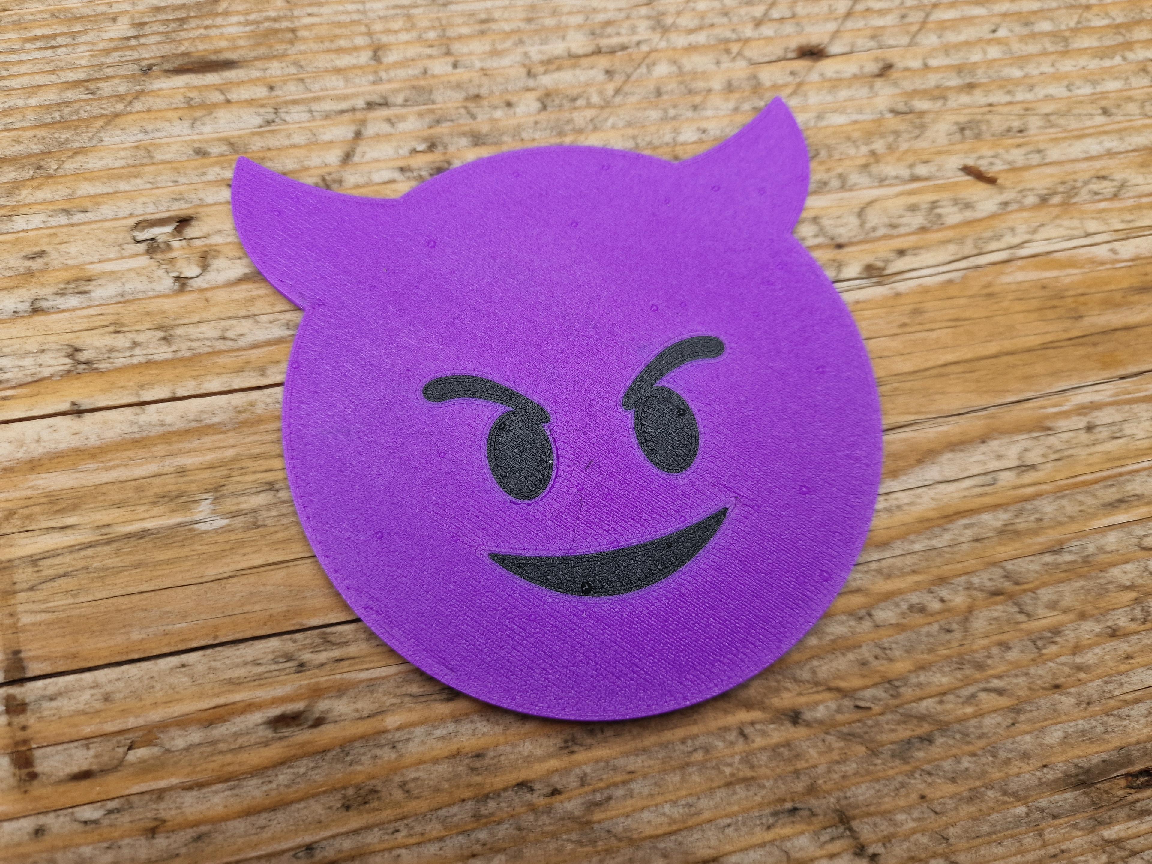 Imp Emoji Coaster (AMS Ready) 3d model