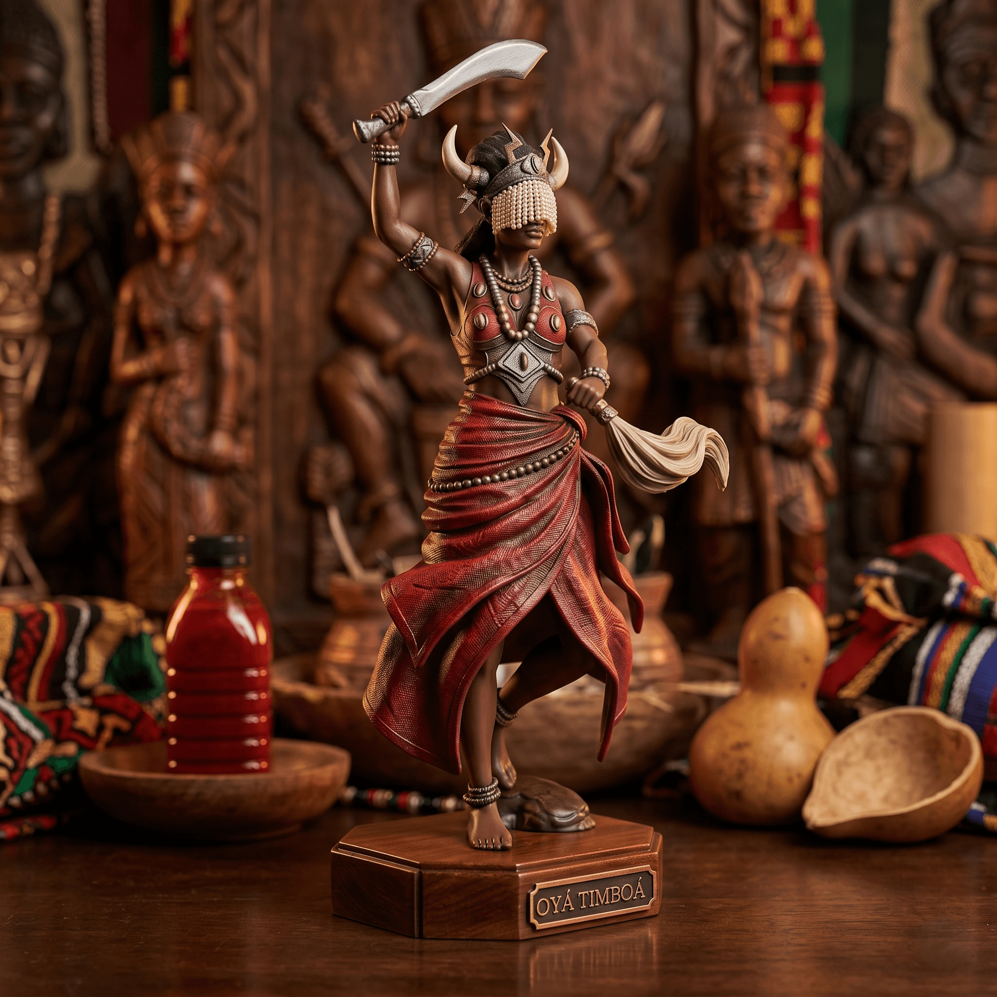 Oya Timboa Statue - African Orisha Goddess 3D Printable STL 3d model