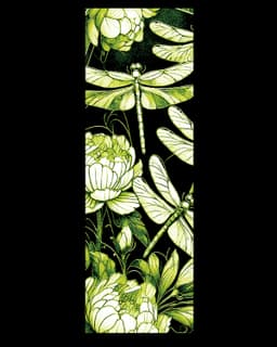 Stained Glass Dragonflies - Set of Bookmarks in Green 3d model