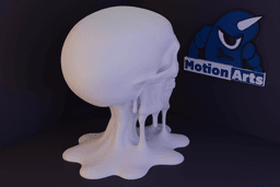 Cranio escorrendo sangue.stl 3d model