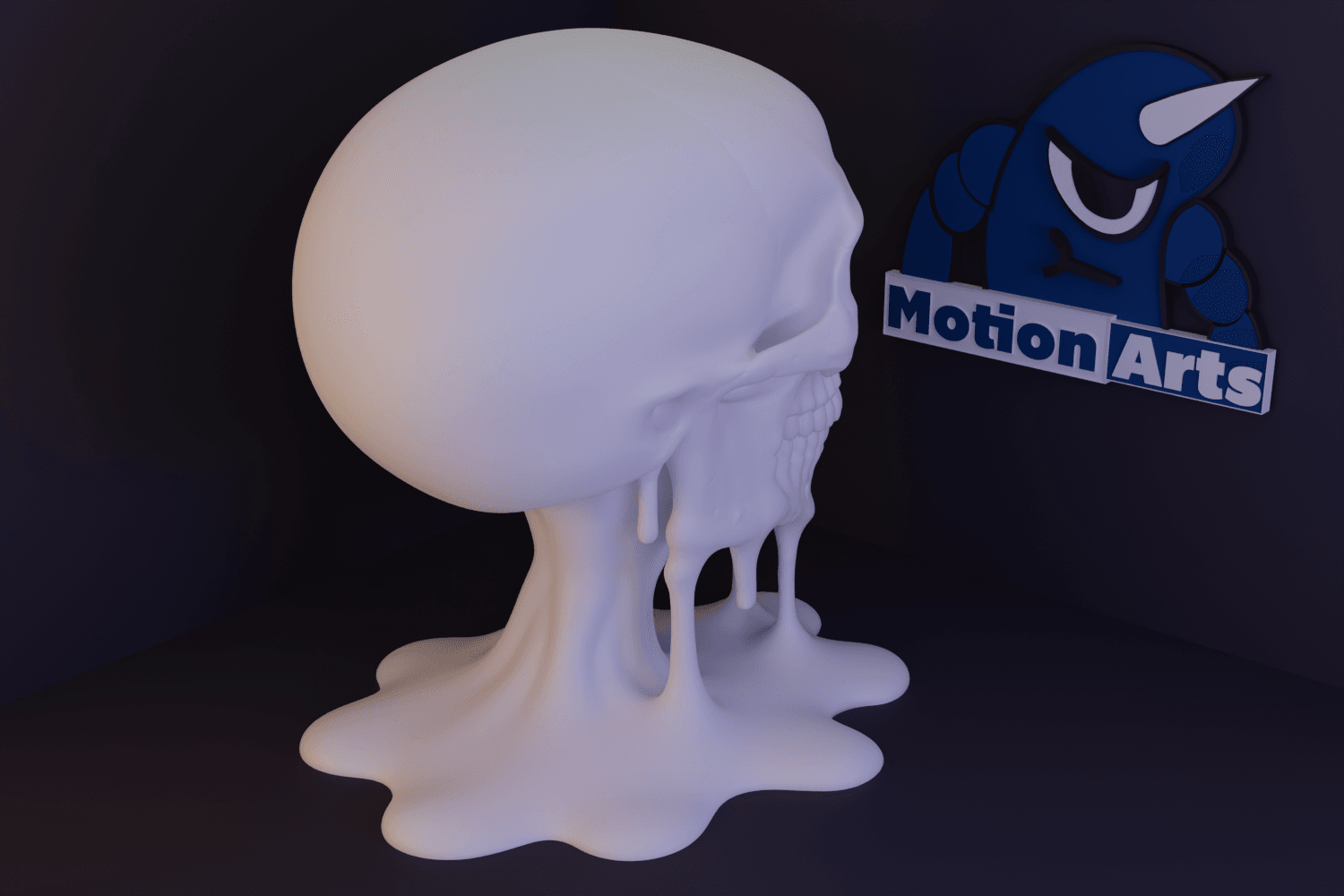 Cranio escorrendo sangue.stl 3d model