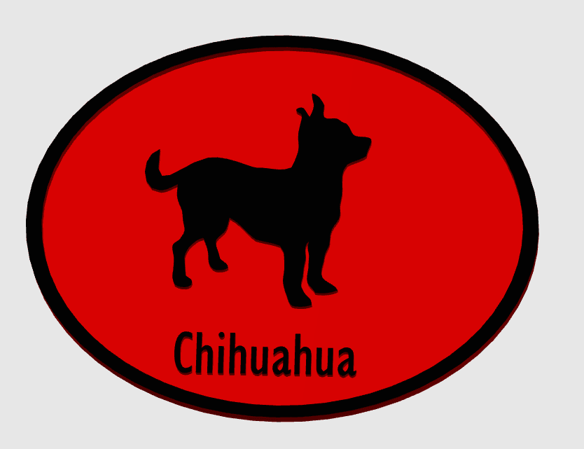 Chihuahua Dog Breed Plaque 3d model