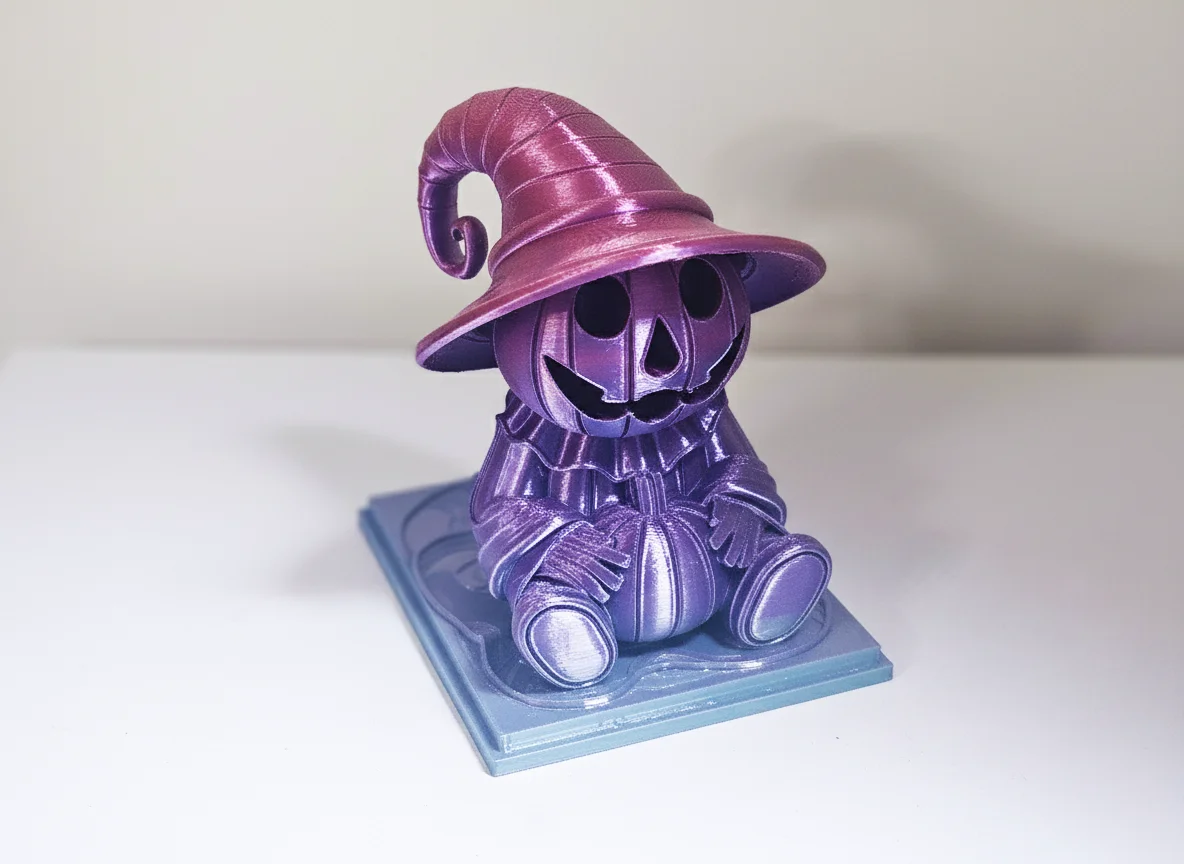 Cute Pumpkin in a Witch Hat 3d model