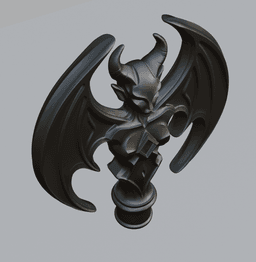Demonesse Staff Topper (ACME Thread & Solid Versions) 3d model