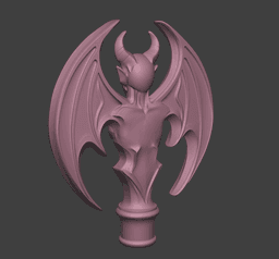 Demonesse Staff Topper (ACME Thread & Solid Versions) 3d model
