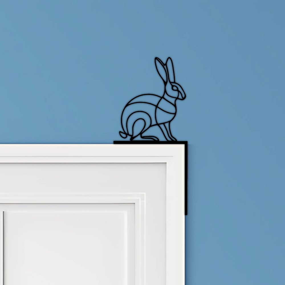 Rabbit Door Corner Decor 3d model