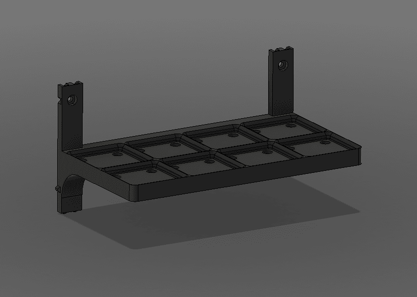 Gridfinity, Wall Mount, 4x2 3d model