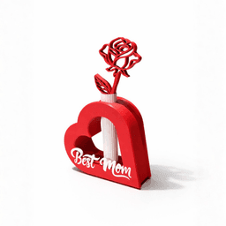 MOTHERSDAY VASE - HEART VASE / SMALL GIFT FOR MOTHERSDAY / HOMEDECOR 3d model