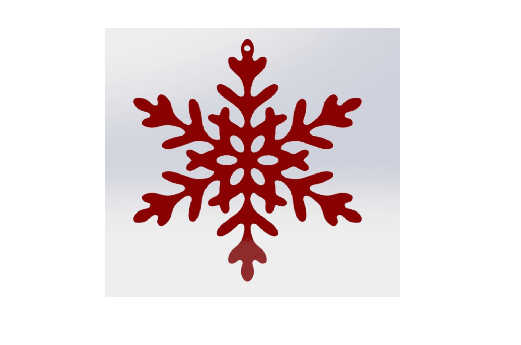 simple snowflake design 3d model