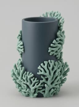 Ocean Coral Vase - Coastal Home Decor 3d model