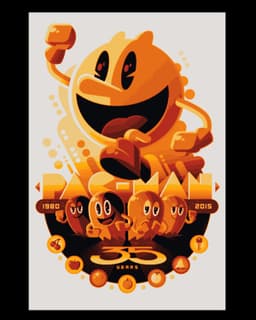 Wall Art - Classic Arcade Hit Pac-Man and all the ghosts 3d model