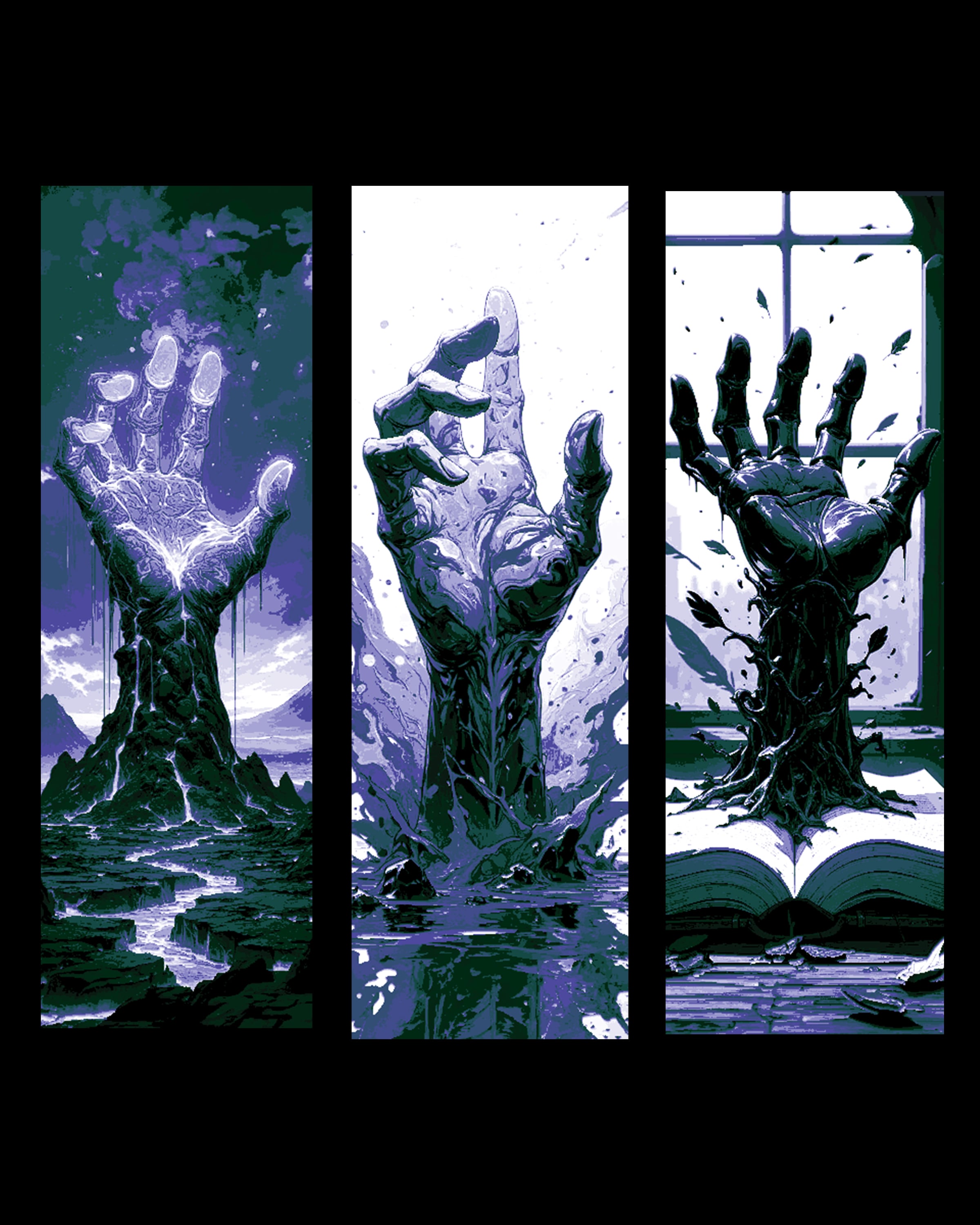 Creation and the hand of humanity - Set of Bookmarks 3d model